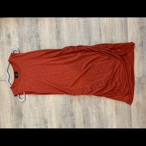 Ruched, sleeveless, t-shirt dress - like new!